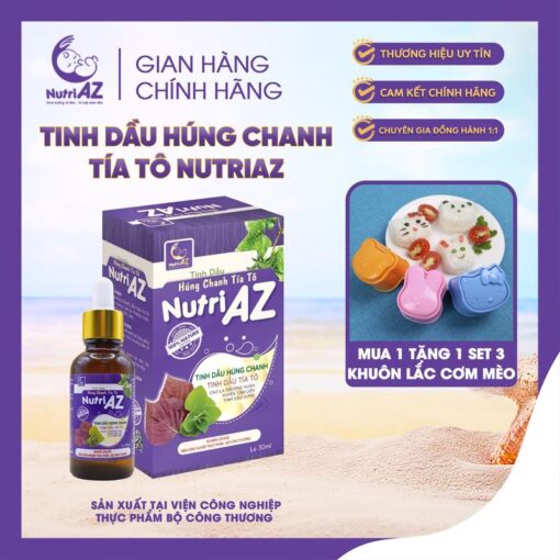 TINH DẦU HÚNG CHANH TÍA TÔ NUTRI AZ VIÊN CÔNG NGHIỆP THỰC PHẨM. HỖ TRỢ ĐỀ KHÁNG VÀ CÁC VẤN ĐỀ HÔ HẤP