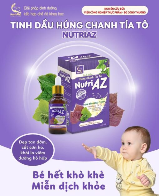 TINH DẦU HÚNG CHANH TÍA TÔ NUTRI AZ VIÊN CÔNG NGHIỆP THỰC PHẨM. HỖ TRỢ ĐỀ KHÁNG VÀ CÁC VẤN ĐỀ HÔ HẤP