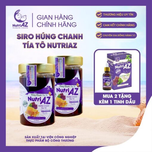 SIRO HÚNG CHANH TÍA TÔ NUTRI AZ VIỆN CÔNG NGHIỆP THỰC PHẨM - HỖ TRỢ ĐỀ KHÁNG VÀ CÁC VẤN ĐỀ HÔ HẤP