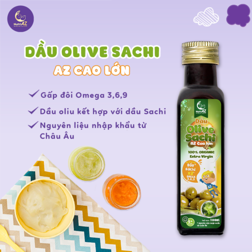 Dầu Oliu Sachi NutriAZ cao lớn