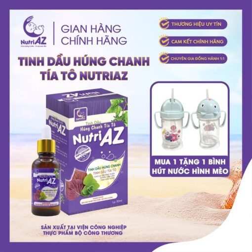 TINH DẦU HÚNG CHANH TÍA TÔ NUTRI AZ VIÊN CÔNG NGHIỆP THỰC PHẨM. HỖ TRỢ ĐỀ KHÁNG VÀ CÁC VẤN ĐỀ HÔ HẤP