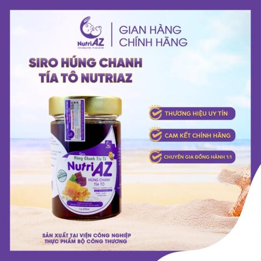 SIRO HÚNG CHANH TÍA TÔ NUTRI AZ VIỆN CÔNG NGHIỆP THỰC PHẨM - HỖ TRỢ ĐỀ KHÁNG VÀ CÁC VẤN ĐỀ HÔ HẤP