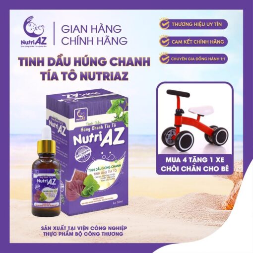 TINH DẦU HÚNG CHANH TÍA TÔ NUTRI AZ VIÊN CÔNG NGHIỆP THỰC PHẨM. HỖ TRỢ ĐỀ KHÁNG VÀ CÁC VẤN ĐỀ HÔ HẤP