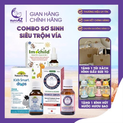 [COMBO SƠ SINH SIÊU TRỘM VÍA] BỘ SẢN PHẨM BỔ XUNG VI CHẤT CHO TRẺ MỚI SINH