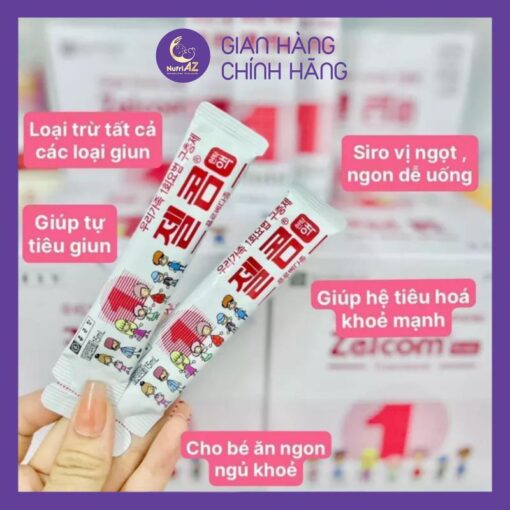 Siro Sổ Giun Hàng Nội Địa Hàn Quốc Nhập khẩu Hộp 2 gói x 15ml