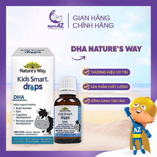 [COMBO THÔNG MINH] SIRO NATURE'S WAY DHA + BỘ DẦU NUTRIAZ  PHÁT TRIỂN TRÍ NÃO