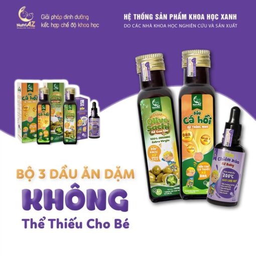 [COMBO NGÔI SAO] BỘ 5 SẢN PHẨM 2 MEN AZ48, BỘ DẦU NUTRIAZ,SIRO DHA DROP, KẼM SMART ZINC, D3K2 IMOCHILD BỔ SUNG VI CHẤT HỖ TRỢ PHÁT TRIỂN CHO TRẺ SƠ SINH