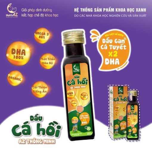 [COMBO MŨM MĨM - TĂNG CÂN] 2 Men Nutri AZ48 + Combo dầu NutriAZ hỗ trợ chăm sóc sức khỏe cho bé, phát triển trí não